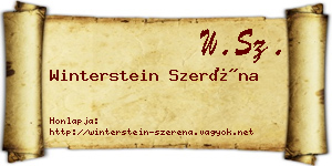 Winterstein Szeréna névjegykártya