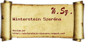 Winterstein Szeréna névjegykártya