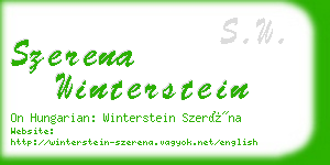 szerena winterstein business card